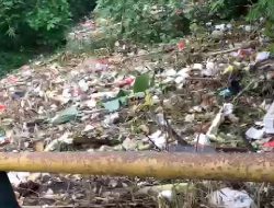 Kondisi Kali Di Perumahan Permata Regensi Wanasari Cibitung Tertutup Sampah.