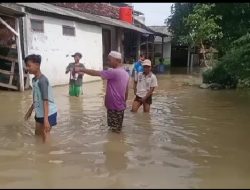 Diguyur Hujan Semalaman, Kampung Kaliulu Cikarang Utara Kembali Terendam Banjir. 