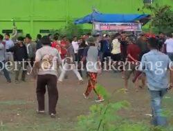 Ricuh Pertandingan Bola Antar Kampung Di Desa Karangsetia, Panitia Dan Kepolisian Hentikan Turnament