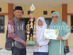 Ilmi Khoirunnisa Sabet Juara Pertama Murotal Anak Puteri MTQ Ke-55 Kabupaten Bekasi Tahun 2023.