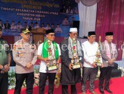 Polsek Cikarang Utara Melakukan Giat Pengamanan Pawai Ta’aruf MTQ 2024 Ke 6