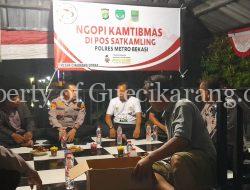 NGOPI KAMTIBMAS KAPOLSEK CIKARANG UTARA DI POS SATKAMLING.
