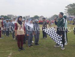 Kapolsek Cikarang Selatan Turut Hadir Dalam Pengamanan Gerak Jalan Tingkat Kecamatan