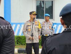 Kapolsek Cikarang Selatan Pimpin Apel Pengamanan Aksi Buruh Menuju Kantor Bupati Bekasi