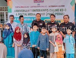 Media Online Lenterainfo.online Rayakan Tiga Tahun dengan Aksi Sosial