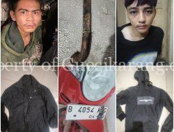 Dua Pelaku Begal Seorang Kakek Di Setu, Berhasil Ditangkap Dan Di Door Polisi.