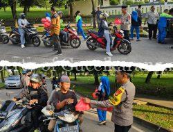 Polsek Cikarang Selatan Bagikan Takjil dan Kolek kepada Warga