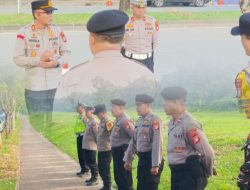 Kapolsek Cikarang Selatan Pimpin Apel Pengamanan Misa Kenaikan Isa Almasih