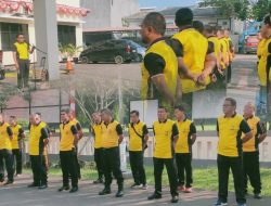 Polsek Cikarang Selatan Gelar Apel Pagi dan Olahraga Bersama, Kapolsek Tekankan Kedisiplinan dan Kesehatan Personil