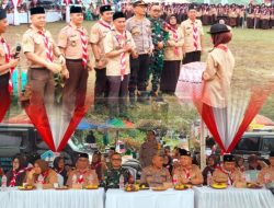Polsek Cikarang Selatan Amankan Pembukaan Jambore Ranting 2025 di Desa Cibatu