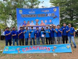 KNPI DPK Cikarang Timur Selenggarakan Piala Bergilir Turnamen Sepak Bola Di Lapangan Medali Karang Sari. 