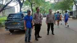 Patroli Polsek Cikarang Selatan Antisipasi Guantibmas 3C dan Tawuran di SMKN 1 Cikarang Selatan