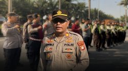 Kapolsek Cikarang Selatan Pimpin Pengamanan Keberangkatan Massa Buruh FSPMI Menuju DPRD Kabupaten Bekasi
