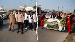 Polsek Cikarang Selatan Amankan Pawai Ta’aruf MTQ ke-IX, Ratusan Peserta Ikuti Kegiatan dengan Tertib
