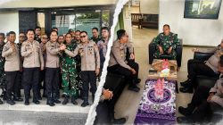Perkuat Sinergitas TNI-Polri, Polsek Cikarang Timur dan Cikarang Selatan Sambangi Koramil 08 Lemahabang