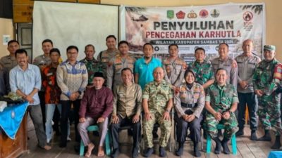 Satgas Edukasi Karhutla Sespimma Polri Sasar Masyarakat Terdampak di Sambas dan Bengkayang