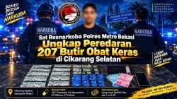 Sat Resnarkoba Polres Metro Bekasi Ungkap Peredaran 207 Butir Obat Keras di Cikarang Selatan