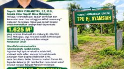 Realisasikan Janji kepada Warga, Kepala Desa Terpilih Mekarjaya Wakafkan Tanah untuk TPU